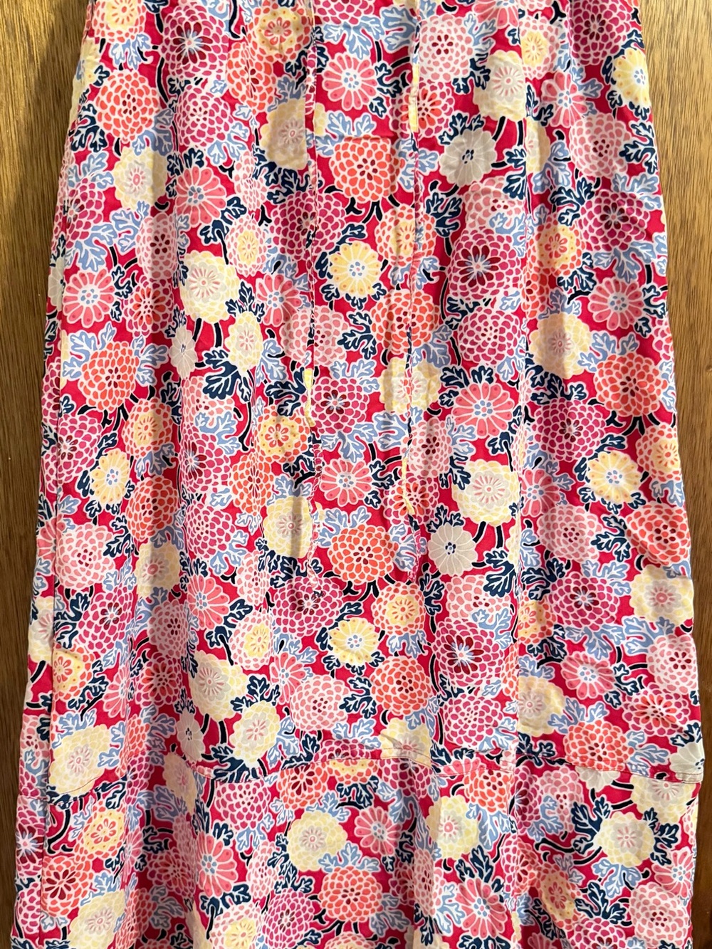 Liz Claiborne Pink Floral Tiered Maxi Skirt